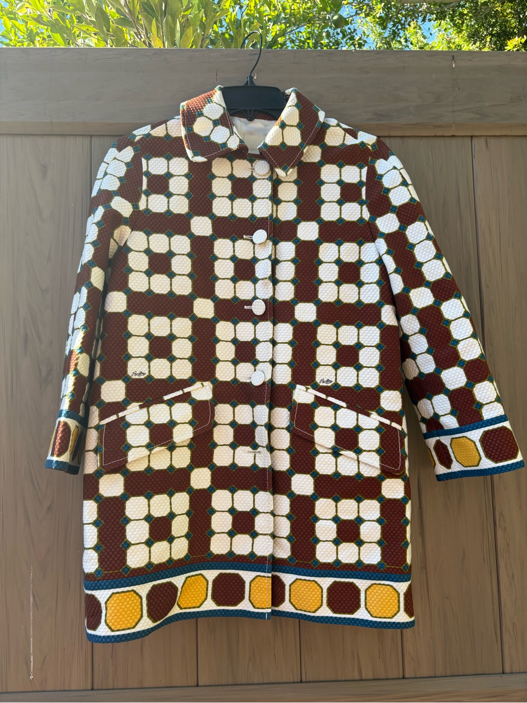 Bally Pattern Cotton Brown Jacket